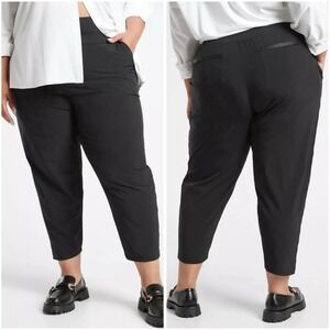 Athleta Womens Nolita Slim Tapered Crop Pant Size 16 Black‎ Lightweight Casual